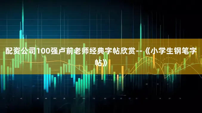 配资公司100强卢前老师经典字帖欣赏--《小学生钢笔字帖》